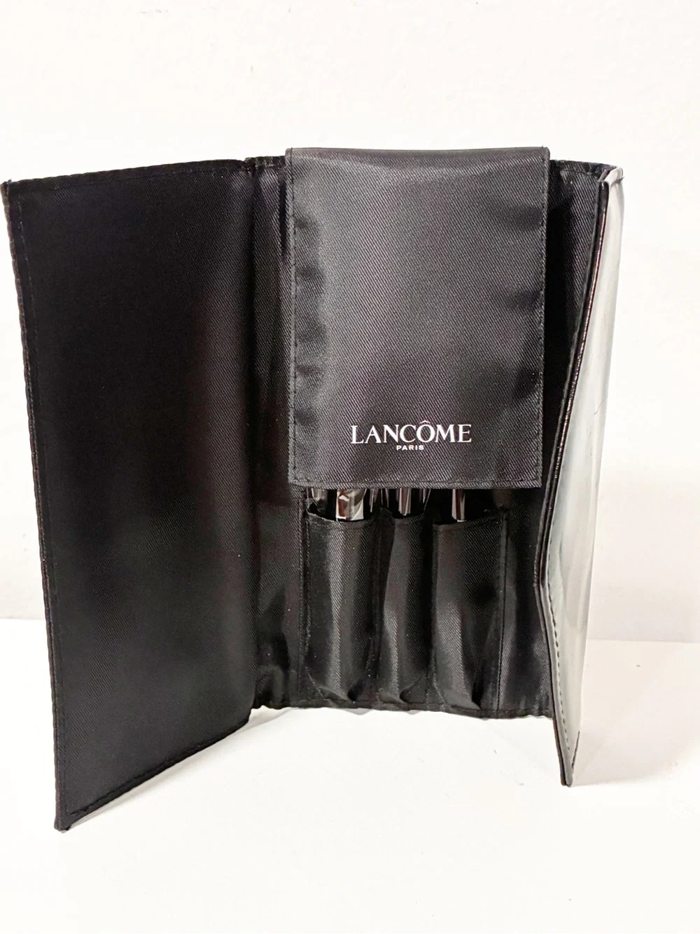 Lancôme Black Makeup Brush Pouch Bundle Lot of 3 NEW